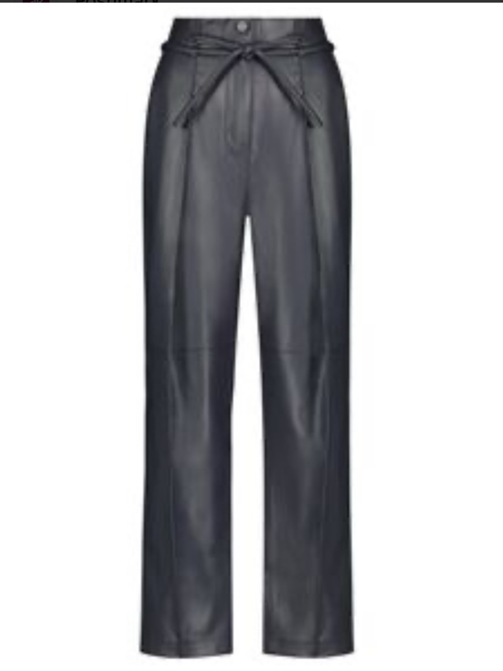 Nwt MAYSON the label Vegan Leather Pant in Black periscope 4 wide leg pleated